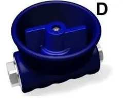 Кран для пены, вх. 1/2" г, вых. 1/2" г, синий Кран для пены, вх. 1/2" г, вых. 1/2" г, синий