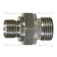 Переходник 1/2"ш BSP- 3/8"ш BSP, 500 бар, нерж. сталь