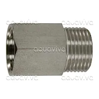 Переходник 1/2"г - 1/2"ш BSP, 250 бар, нерж. сталь