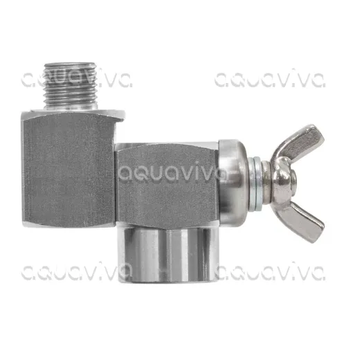 Поворотный держатель форсунки с регулировкой направления распыления и фиксацией, вх. 1/4"г, вых.1/4"г,нерж.сталь Поворотный держатель форсунки с регулировкой направления распыления и фиксацией, вх. 1/4"г, вых.1/4"г,нерж.сталь