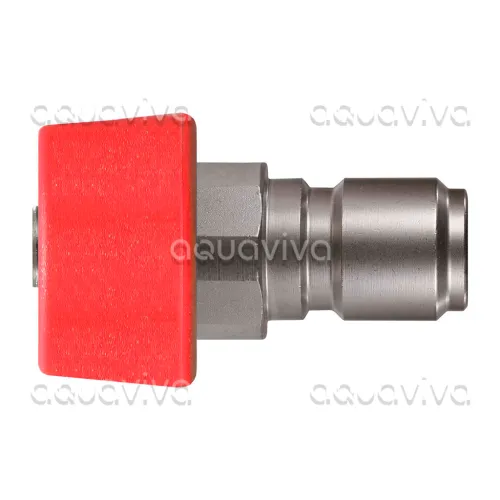 Форсунка 60 мм для дезинфекции 6520 с красной защитой, вх. БРС ниппель, вых. форсунка, нерж.сталь фото 2 Форсунка 60 мм для дезинфекции 6520 с красной защитой, вх. БРС ниппель, вых. форсунка, нерж.сталь фото 2