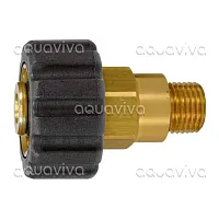 Переходник М22х1,5г - 1/2"ш BSP, 400 бар, латунь