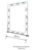 Дезбарьер для автотранспорта П-образный с форсунками, с установочной рамой нерж. сталь, переездом (комплект)