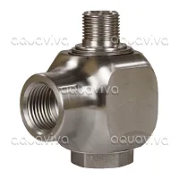 Поворотное устройство угловое ST-322, 300 бар, DN10, вх.1/2"г, вых.3/8"ш, нерж. сталь  