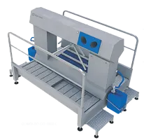 COMBI-BD-D-1500-R Санпропускник контроль входа и выхода, дез. рук, подошв (правосторонний)