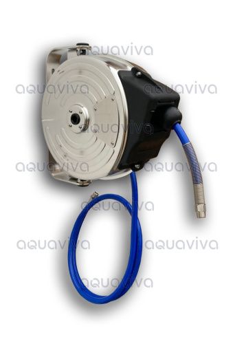 Барабан закрытый автоматический, 20 бар, шланг 10 м Ø10х14,5 мм, вх.3/8"ш, вых.1/4"ш, нерж.сталь фото 2 Барабан закрытый автоматический, 20 бар, шланг 10 м Ø10х14,5 мм, вх.3/8"ш, вых.1/4"ш, нерж.сталь фото 2