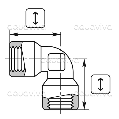 Переходник угловой 90°, 3/8"г - 3/8"г, 350 бар, латунь фото 2
