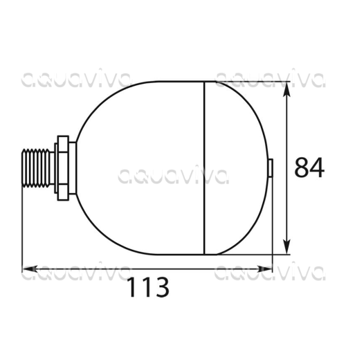 Гидропневмокомпенсатор 0,21 литр; вход М16х1,5ш фото 2