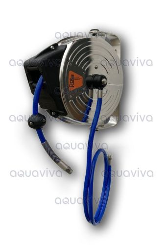 Барабан закрытый автоматический, 20 бар, шланг 10 м Ø10х14,5 мм, вх.3/8"ш, вых.1/4"ш, нерж.сталь Барабан закрытый автоматический, 20 бар, шланг 10 м Ø10х14,5 мм, вх.3/8"ш, вых.1/4"ш, нерж.сталь