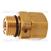 Поворотное устройство прямое SW65, 24 бар, 100 л/мин,100°С, вх.1/2"г, вых.1/2"ш, латунь