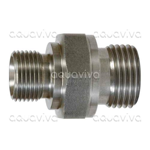 Переходник 1/2"ш BSP- 3/8"ш BSP, 500 бар, нерж. сталь