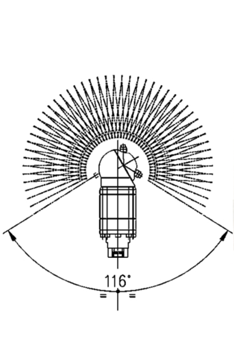 Насадка для мойки емкостей А42-R2 с гидроприводом, от 40 до 160 бар, 20-25 л/мин, 90°C, вх.1/2"г фото 2