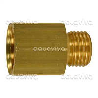 Переходник 1/4"г - 3/8"ш BSP, 250 бар, латунь