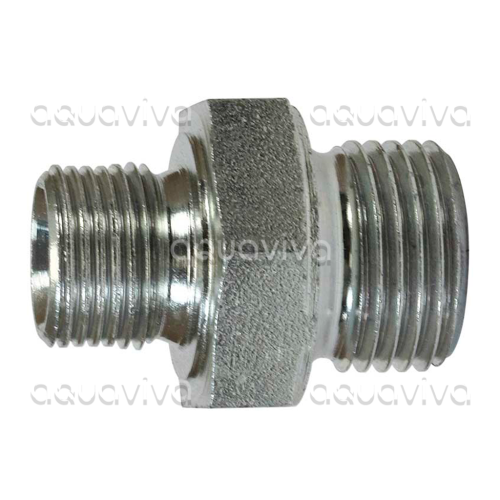 Переходник 3/8"ш BSP - 3/8"ш BSP, 500 бар, оцинкованная сталь