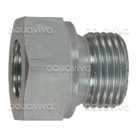 Переходник 1/8"г - 3/8"ш BSP, 500 бар, оцинкованная сталь