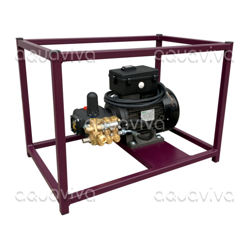 Установка высокого давления на раме, один насос, 200 бар, 15 л/мин, 380В, 5,5 кВт