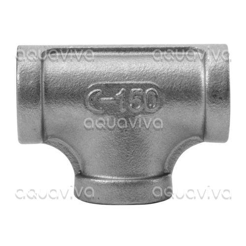 Переходник, тройник, 1/4"г - 1/4"г - 1/4"г, 150 бар, нерж. сталь