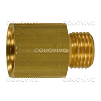 Переходник 1/4"г - 1/8"ш BSP, 150 бар, латунь