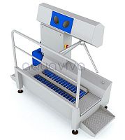 DZW-HDT-1000-L Санпропускник для дезинфекции рук и обуви (левосторонний)