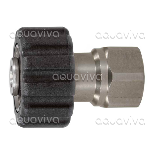 Переходник М22х1,5г - 3/8"г, 500 бар, нерж. сталь