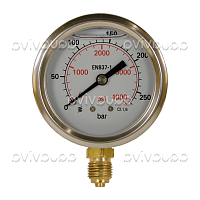 Манометр Ø50мм с радиальным подключением 1/4"ш, 400бар, нерж. сталь