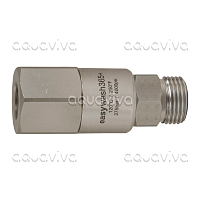 Поворотное устройство прямое easywash365+, 275 бар, DN6, вх.1/4"г, вых.М18х1,5ш, нерж. сталь/никелированная латунь