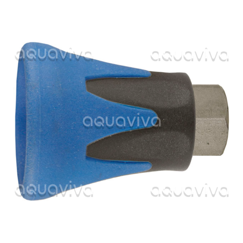 Форсункодержатель с сине-черной пластиковой защитой, вх. 1/4"г, вых. 1/4"г NPT, оцинк. сталь Форсункодержатель с сине-черной пластиковой защитой, вх. 1/4"г, вых. 1/4"г NPT, оцинк. сталь