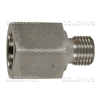 Переходник 1/4"ш BSP - 3/8"г, 500 бар, нерж. сталь