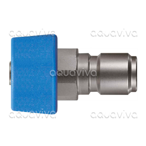 Форсунка 60 мм для ополаскивания 2525 с синей защитой, вх. БРС ниппель, вых. форсунка, нерж. сталь фото 2