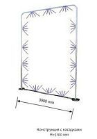 Дезбарьер для автотранспорта U-образный с форсунками, с установочной рамой нерж. сталь, переездом (комплект)