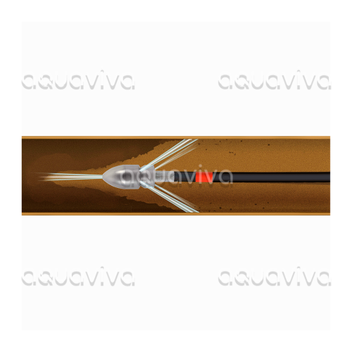 Каналопромывочная форсунка, вх. 1/2"г, сопло 080, бой 6Rx1F, 500 бар, нерж. сталь фото 3