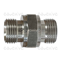 Переходник 1/2"ш BSP - 1/2"ш BSP, 500 бар, нерж. сталь