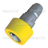 Форсунка 60 мм для дезинфекции 6520 с желтой защитой, вх. БРС ниппель, вых. форсунка, нерж.сталь