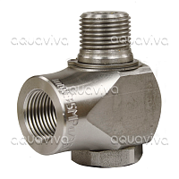 Поворотное устройство угловое ST-320, 400 бар, DN6, вх.3/8"г, вых.3/8"ш, нерж. сталь  