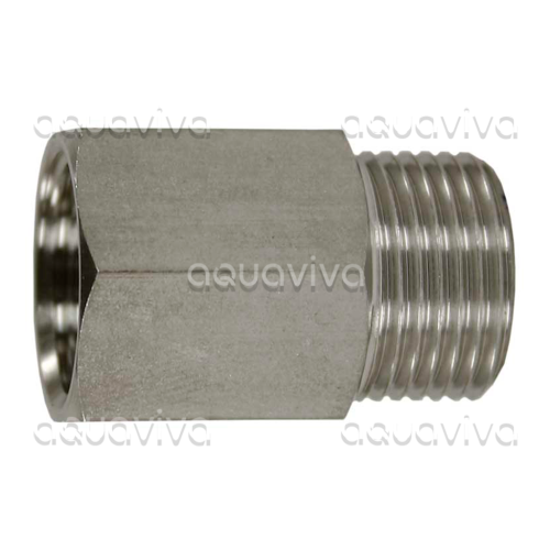 Переходник 1/2"г - 1/2"ш BSP, 250 бар, нерж. сталь