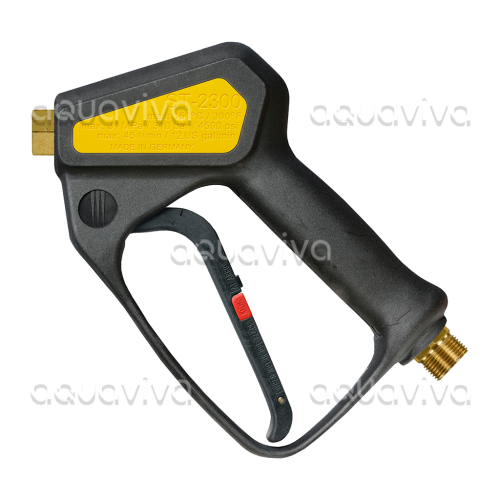 Пистолет ST-2300, 310 бар, 45 л/мин, 150˚C, вх.М22x1,5ш, вых.1/4"г, черно-желтый Пистолет ST-2300, 310 бар, 45 л/мин, 150˚C, вх.М22x1,5ш, вых.1/4"г, черно-желтый