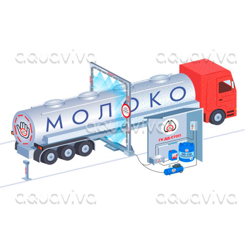 Дезбарьер для автотранспорта П-образный с подогревом (комплект)