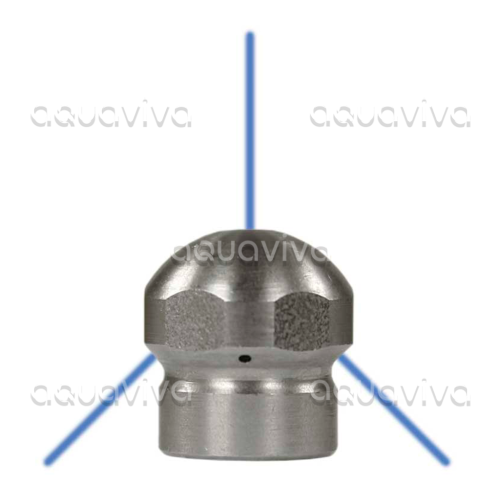 Форсунка каналопромывочная, вх. 1/8"г, сопло 050, бой 3R+1F, 250 бар, нерж. сталь фото 2