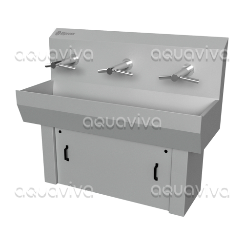 EWG-3S-TAP Раковина для трех операторов с сенсорным включением и встроенной сушкой