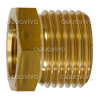 Переходник 1/2"г - 3/4"ш BSP, 250 бар, латунь