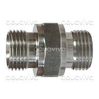 Переходник 3/8"ш BSP - 3/8"ш BSP, 500 бар, нерж. сталь