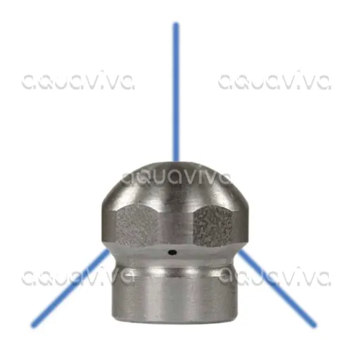 Форсунка каналопромывочная, вх. 1/8"г, сопло 065, бой 3R+1F, 250 бар, нерж. сталь фото 2