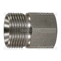 Переходник 1/4"г - М22х1,5ш, 500 бар, нерж. сталь Переходник 1/4"г - М22х1,5ш, 500 бар, нерж. сталь