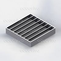 Решетка трапа S-300 щелевая, нерж. сталь AISI 304 Решетка трапа S-300 щелевая, нерж. сталь AISI 304