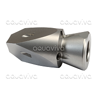 Форсунка каналопромывочная для сложных засоров, вх. 1/4"г, сопло 15, бой 4Rx4F, 350 бар, закаленная нерж. сталь Форсунка каналопромывочная для сложных засоров, вх. 1/4"г, сопло 15, бой 4Rx4F, 350 бар, закаленная нерж. сталь