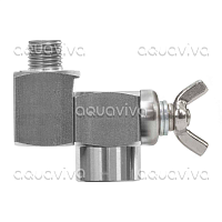 Поворотный держатель форсунки с регулировкой направления распыления и фиксацией, вх. 1/4"г, вых.1/4"г,нерж.сталь Поворотный держатель форсунки с регулировкой направления распыления и фиксацией, вх. 1/4"г, вых.1/4"г,нерж.сталь