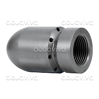 Каналопромывочная форсунка, вх. 1"г, сопло 21, бой 6Rx1F, 500 бар, нерж. сталь Каналопромывочная форсунка, вх. 1"г, сопло 21, бой 6Rx1F, 500 бар, нерж. сталь