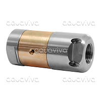 Ротационная форсунка каналопромывочная, вх. 1/2"г, сопло 25, бой 5Rx3S, 350 бар, нерж. сталь / латунь Ротационная форсунка каналопромывочная, вх. 1/2"г, сопло 25, бой 5Rx3S, 350 бар, нерж. сталь / латунь