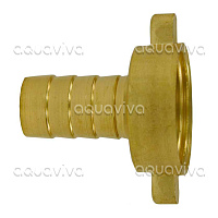 Переходник гайка 1"накидная - ёлочка d=12, латунь Переходник гайка 1"накидная - ёлочка d=12, латунь