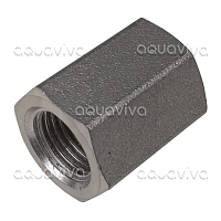 Переходник 1/4"г - 1/4"г, 400 бар, оцинкованная сталь Переходник 1/4"г - 1/4"г, 400 бар, оцинкованная сталь